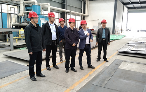 热烈欢迎安徽舒城县政府领导一行考察指导捷嘉环境设备生产基地！